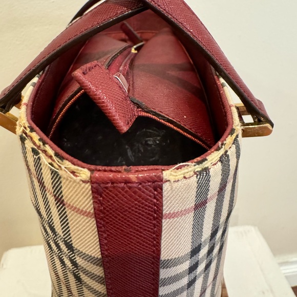 Authentic Vintage Burberry Handbag Bag Tote - Picture 6 of 16